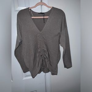 Zara clinched Tie shirt